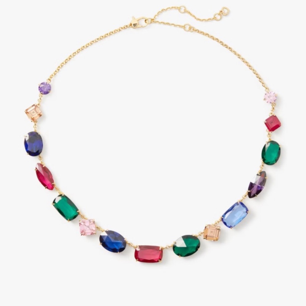 Kate Spade Jewel-Toned Necklace with Gold Chain
